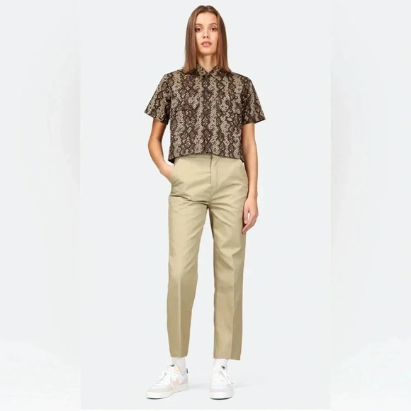Dickies Camden Snake Print Work Cropped Shirt Size XL - NWT - Picture 1 of 8